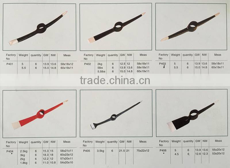 Steel gardenting tools rolling forged pickaxe P405 with a good price