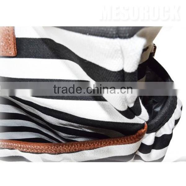 Stylish Canvas Baby Diaper Bag with Changing Pad Diaper Tote Bag