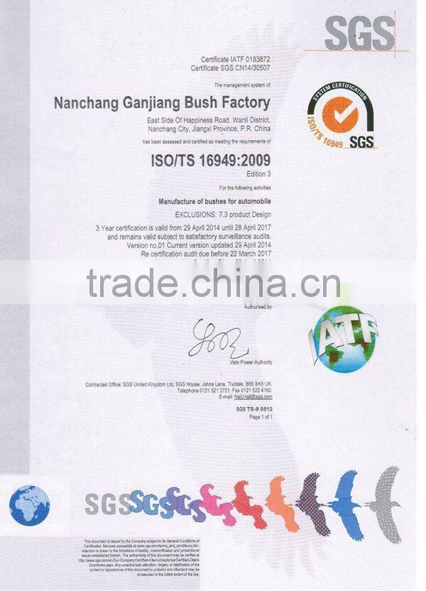 Auto Suspension Rubber bushing of suspension parts