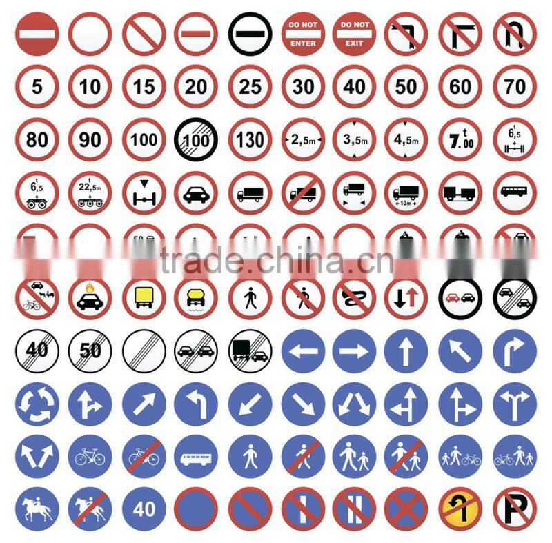 Outside Aluminum Reflective Custom Warning Road Safety Traffic Sign