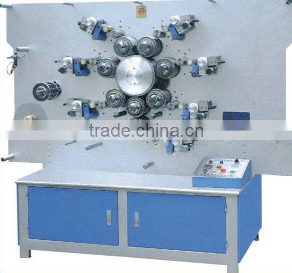 Double-side high speed rotating trademark printing machine
