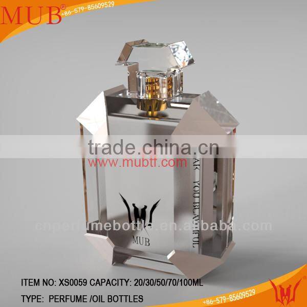 20/30ml unique shaped glass bottles,square glass bottle