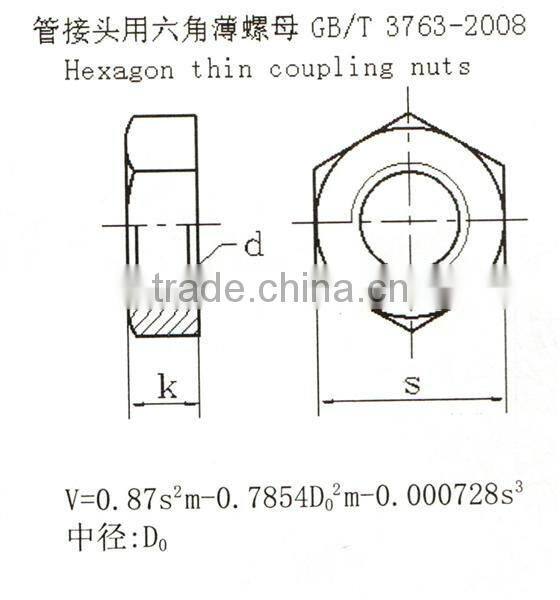 STAINLESS STEEL HEXAGON THIN NUTS