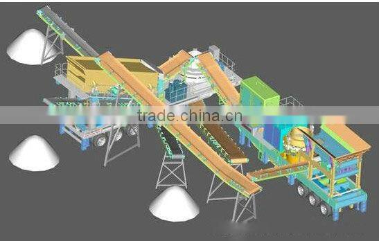 2015 PE 600*900 Mobile crushing plant with diesel engine for sale
