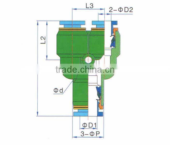 Wholesale JULY Factory Made PU tube push-in rotary fittings