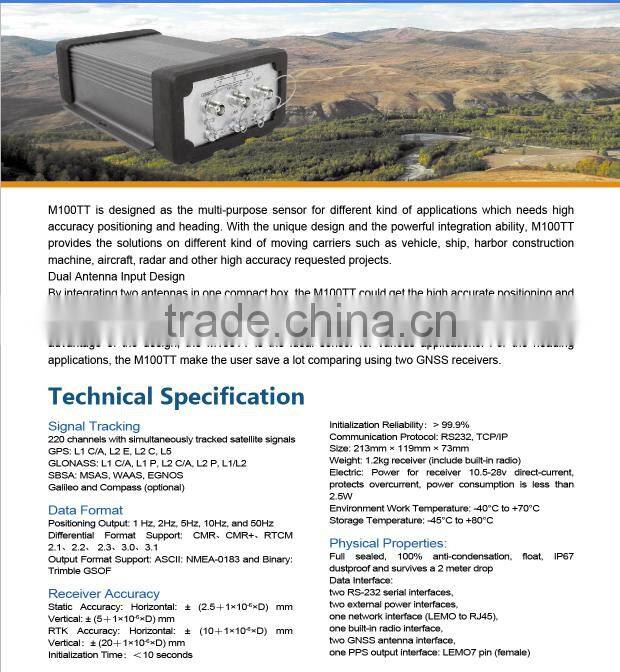 SunNav M100TT with OEM GNSS board Trimble BD982