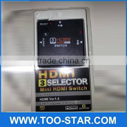 MINI HDMI SWITCH 3 INPUT 1 OUTPUT WITH REMOTE CONTROL