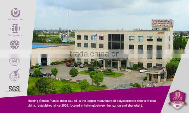 Haining Gensin 0.8-1.5mm high quality solid polycarbonate rolled sheets