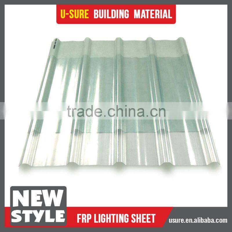 Strong impact resistance heat resistant translucent FRP roofing sheets