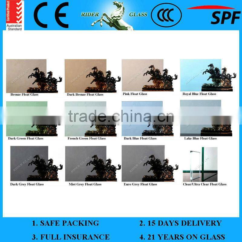 4-12mm Bronze Sheet Windows Glass & AS/NZS 2208