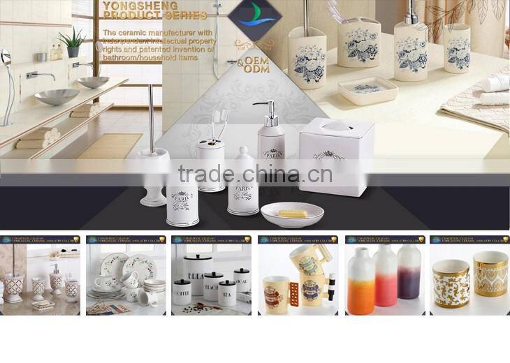 Professional best selling hand painted ceramic luxury bathroom sets wholesale