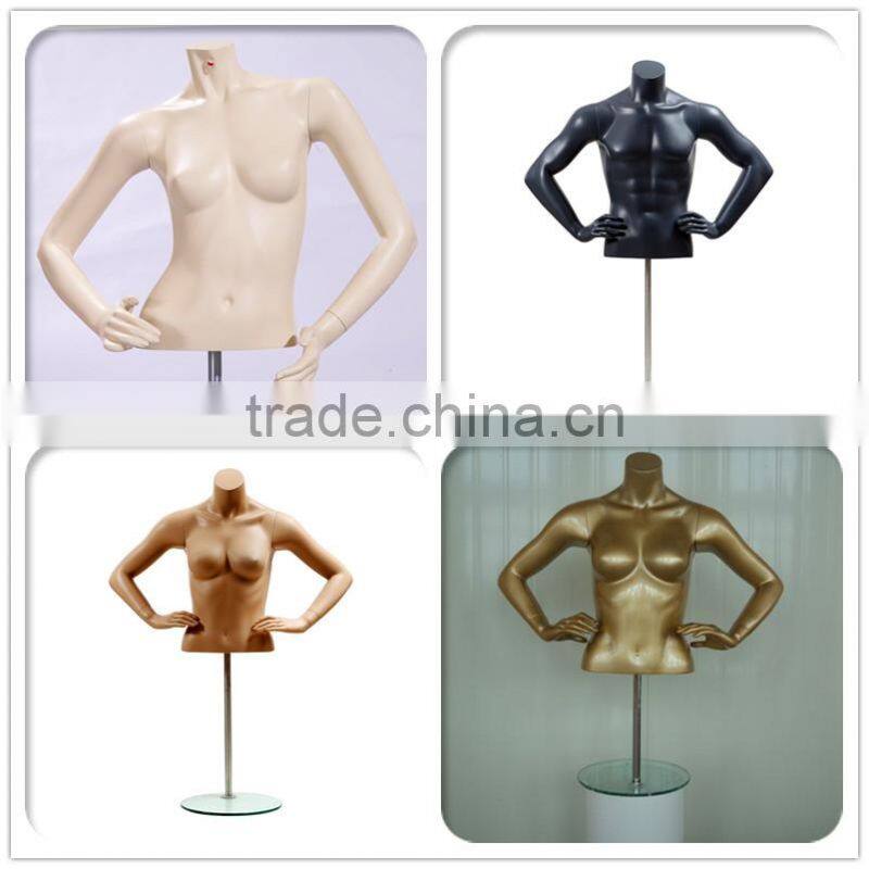 Big breast mannequin female / male plus size female male mannequin torso