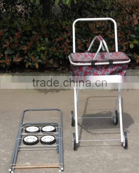 Rolling Laundry Cart Tubular Metal Frame Heavyweight White Bag Wheels Home NEW
