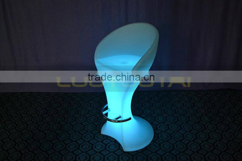 2015 New design modern 42'' high-grade led bar stool high back wing chair LED light stool chair LTT-BS04