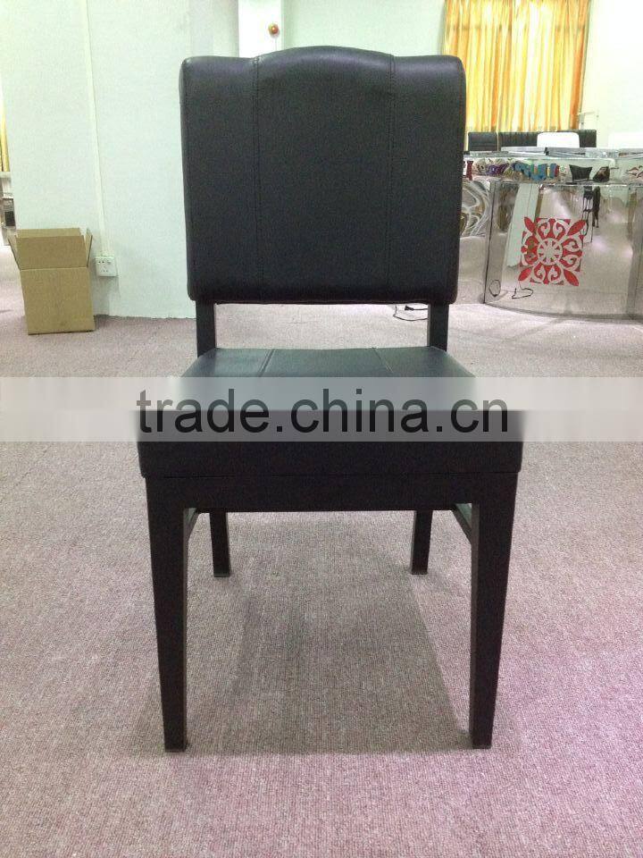 H frame Artificial leather covered dining chair/roll back dinner chair/dining chair