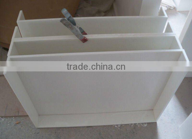 countertop solid surface material with designed edge