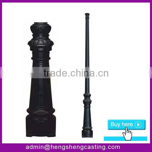 Alibaba express Tapered Cast Iron Street Lamp Post, Outdoor Lighting Pole