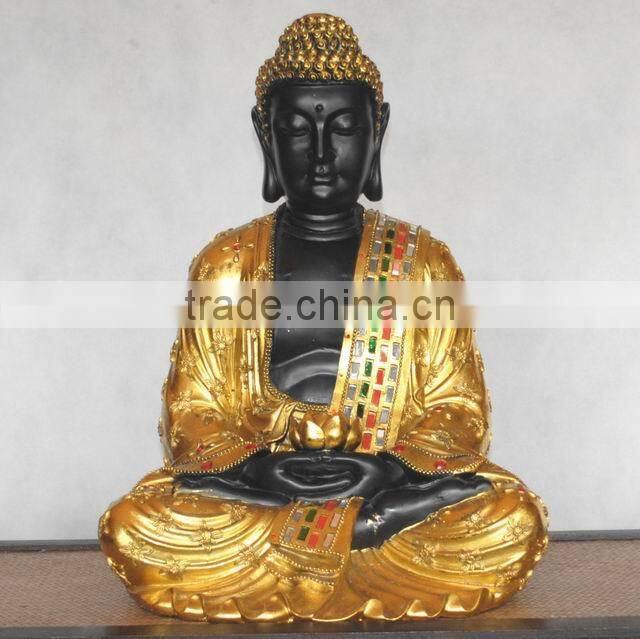 The resin copper plating guan yu statue