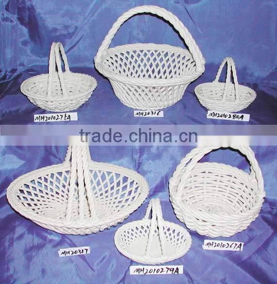 Woven baskets for candy holder