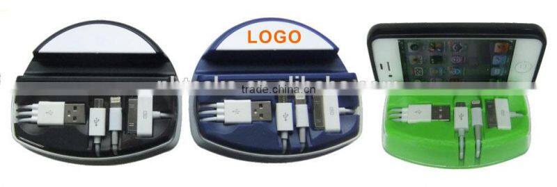 Hot design phone holder 4 in 1 mobile phone USB charger kit