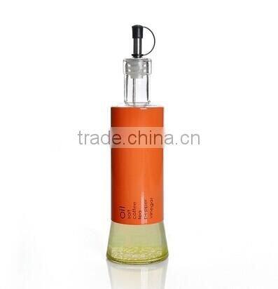 red spraying plastic cylinder glass big bottom oil bottle