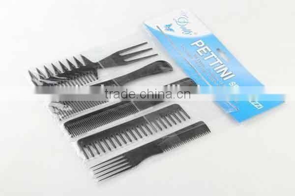 5PC Combined type comb/plastic hair brush