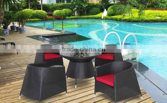 outdoor&indoor wicker round coffee table and chair sets