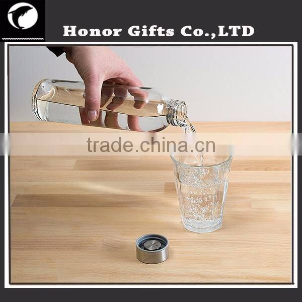 Factory Price Logo Custom Colorful Sleeves Wholesale Glass Water Bottle