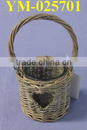 beautiful heart shape willow candle holder