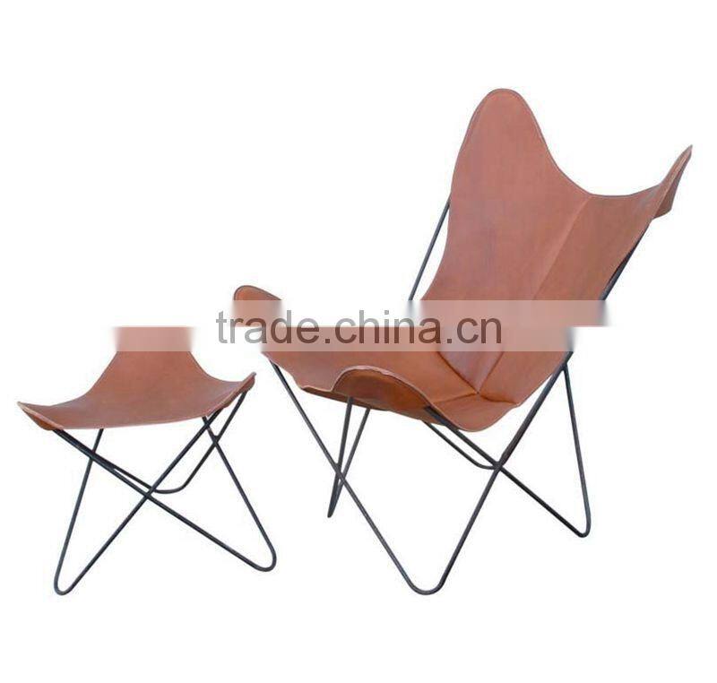 BKF folding chair metal butterfly chair with solid steel frames