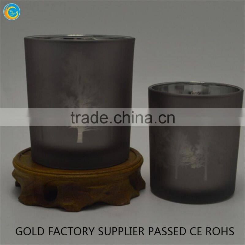 Elecplated tree shape candle jars