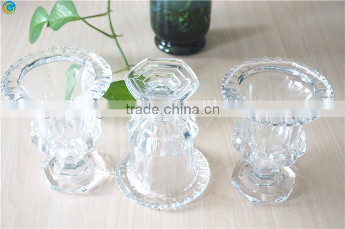 Exquisite Slanted Top Clear Glass Candle Cup