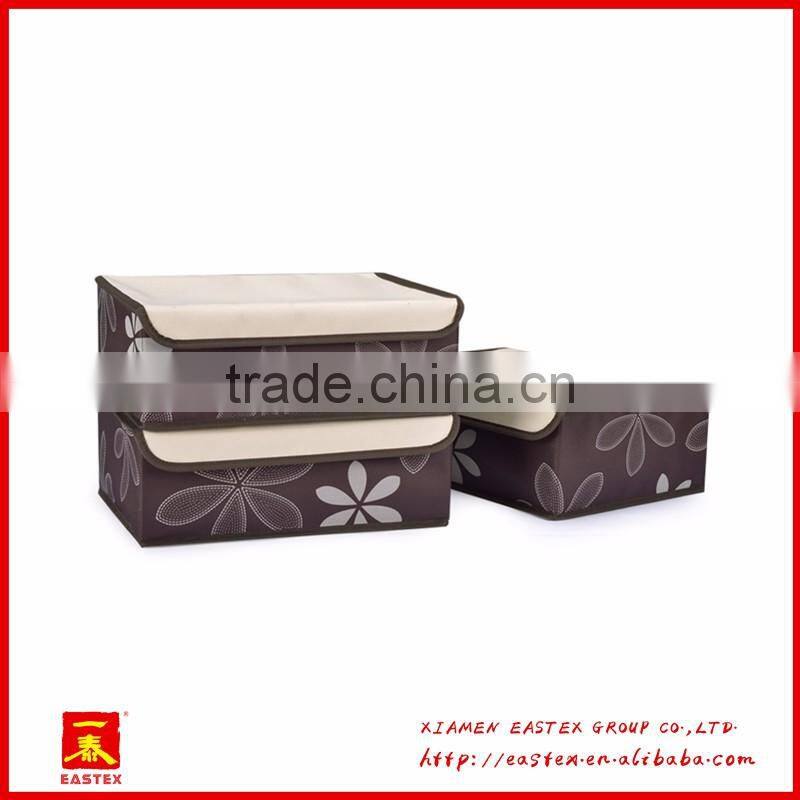 High quality oxford cloth socks/bra/briefs storage Box 3 pcs a set