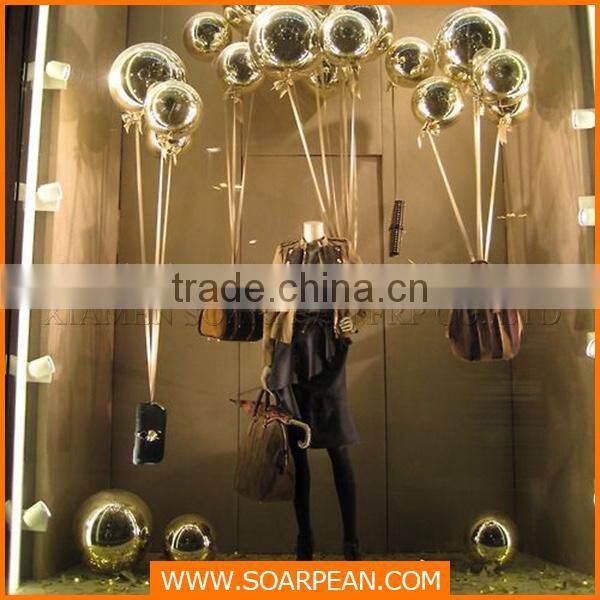 Window Display Custom Made Fashionable Advertising Decoration Mirror Silver Ball