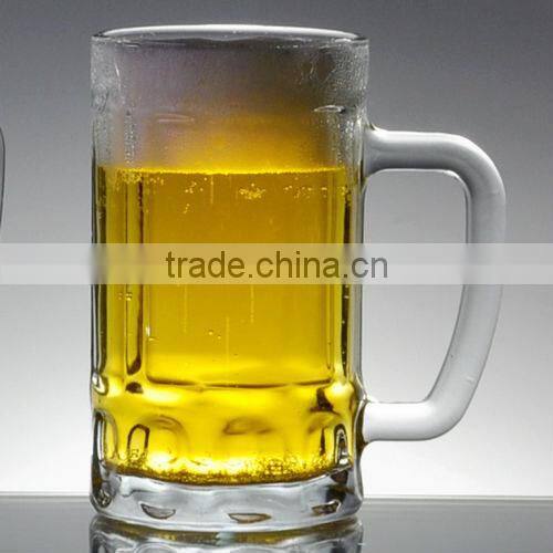 High quality glass beer Mug with handle