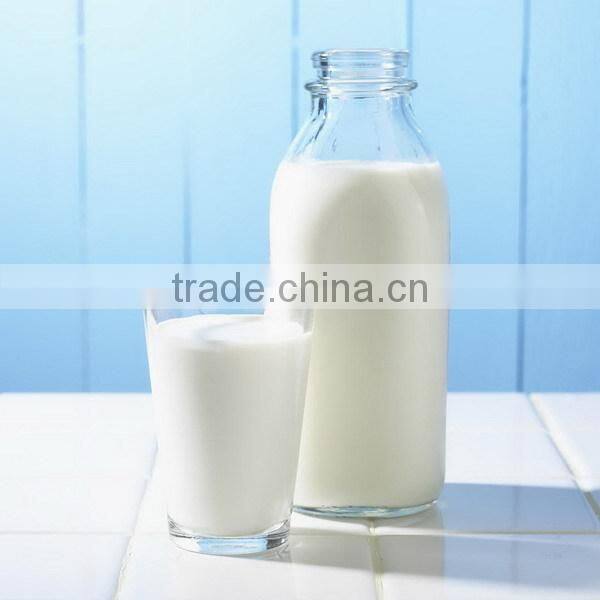 free sample and glass milk bottles