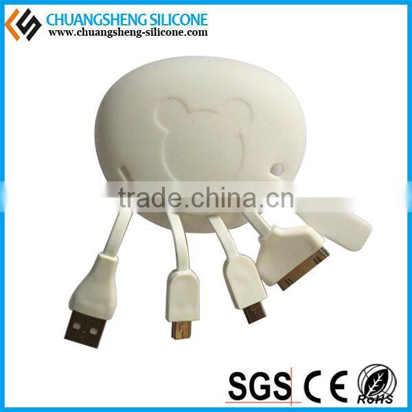 multifunction data wire case, silicone data line holder, silicone data link box