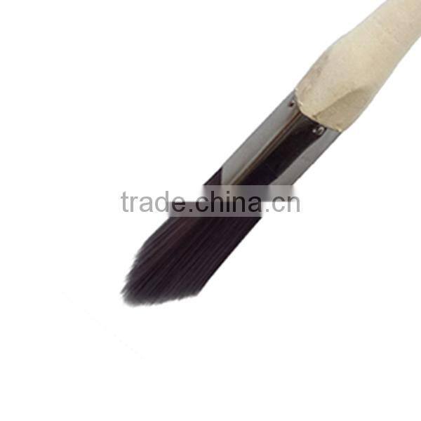 Stainless Steel Tapered Filament Brush Paint Wooden Handle Triangle Paint Brush
