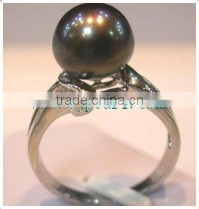 rose purple seawater tahitian pearl ring