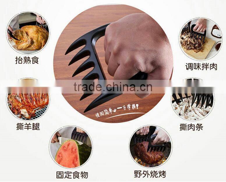 Best Seller FDA And BPA Free Pulled Pork Accessories BBQ Tools Meat Claw With Colorful Box