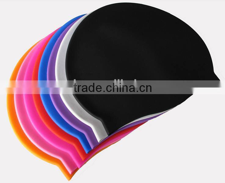 Universal size customized flag swim cap, custom design japanese mesh swim cap