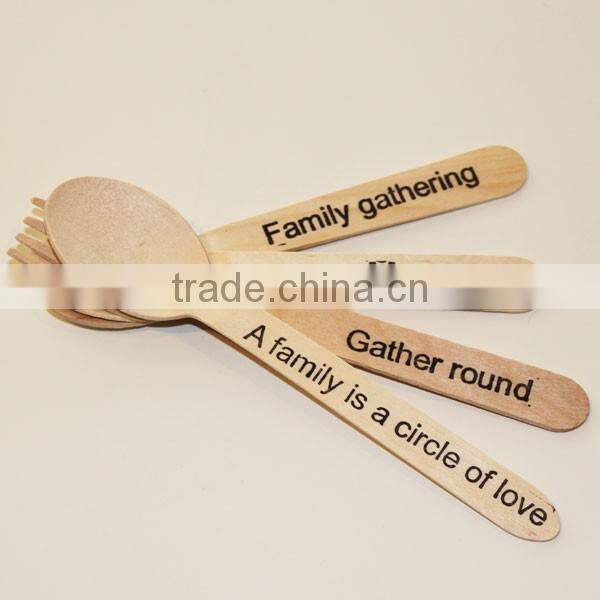 FSC Certificate Food Grade Disposable Natural Wood Material Spoon