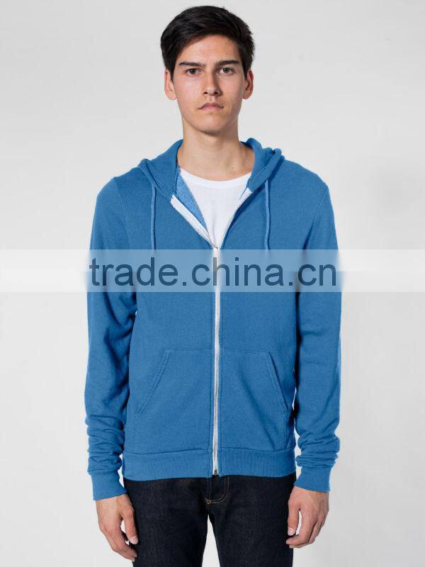 Classic Zipper-up Style Overdyed Hooded Hooodie
