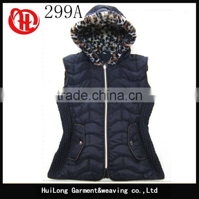 Women padded jacket sleeveless thick vest