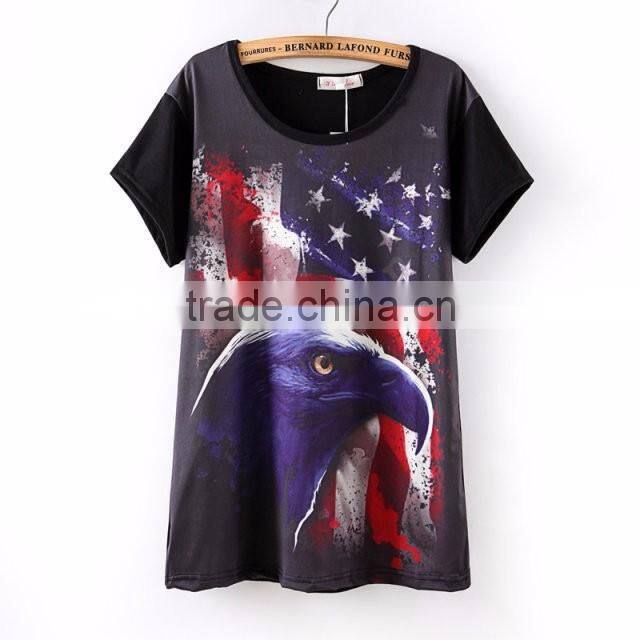 Custom fashion t shirt - 2016 latest fashion T shirt designs for women wholesale