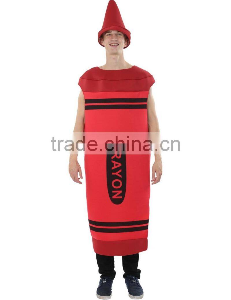 Adult Men's Red Crayon Costume