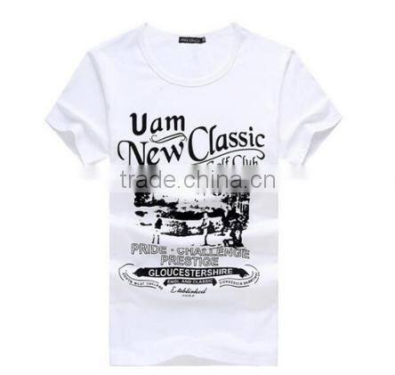 Promotional custom printed man sports 95%cotton 5%spandex t shirt