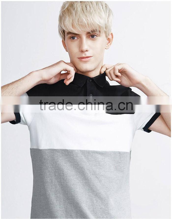 Colorblock plain customized logo polo shirts