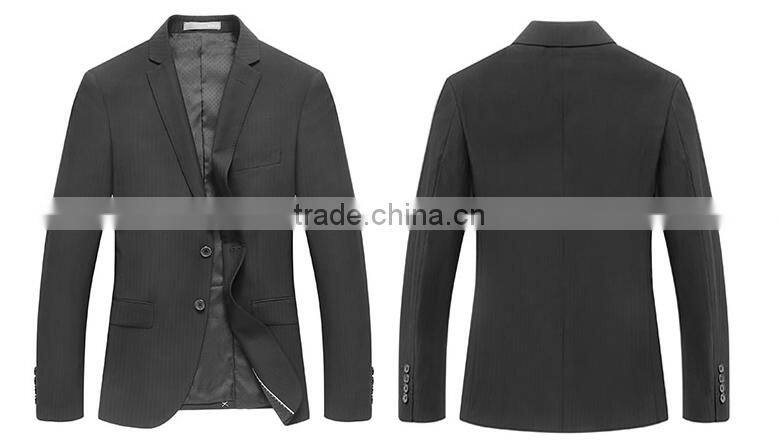 Casual Mens Formal Smooth Business Black 2-Button Suits