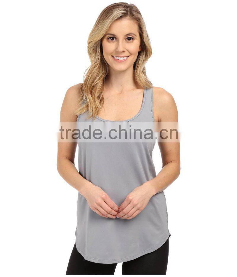 Women polyester gym tank top dry fit tank top fitness clothing custom
